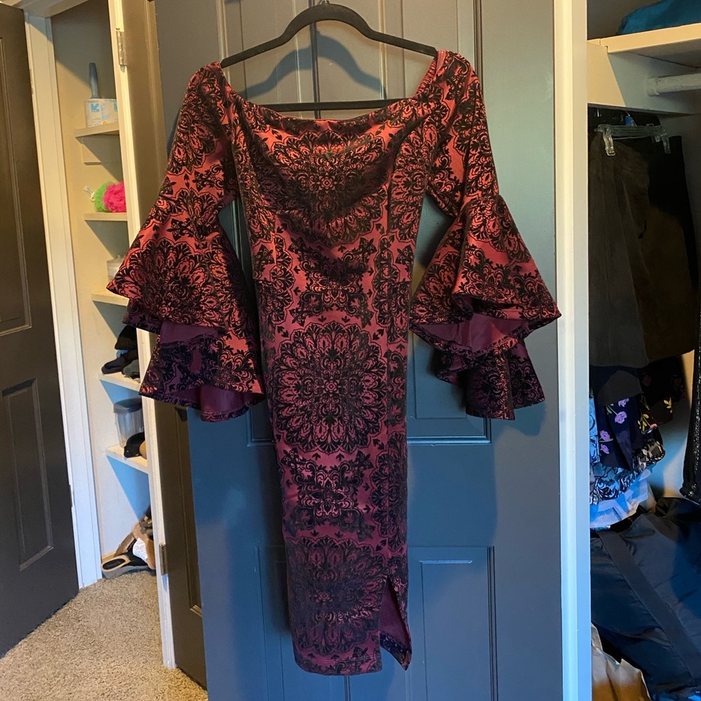 Burgundy holiday dress